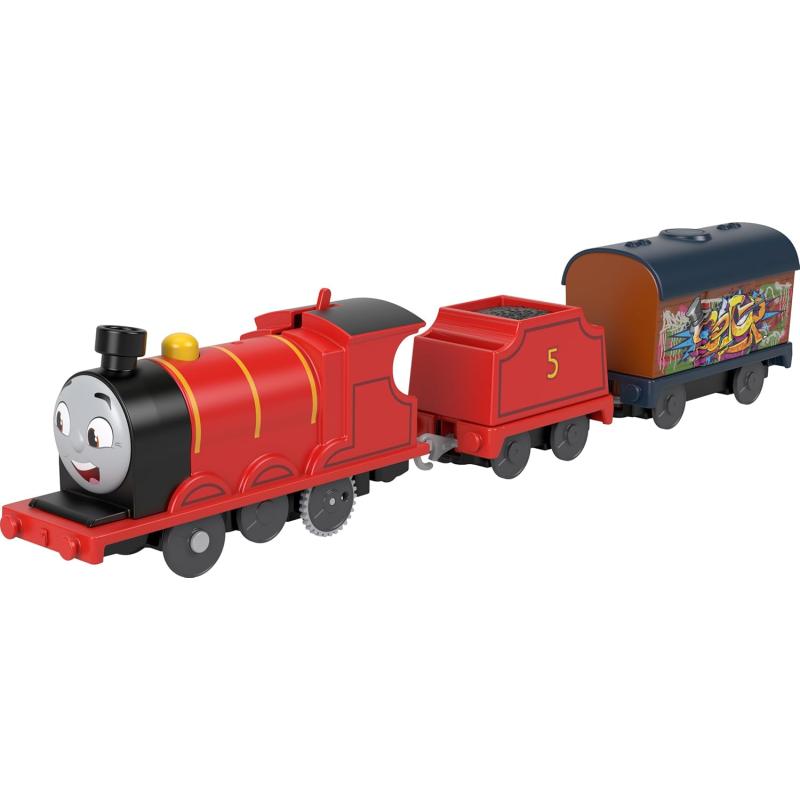 Thomas ampamp Friends Motorized Toy Train Graffiti Percy BatteryPowered Engine with 2 Cargo Cars for Pretend Play Preschool Kids Ages 3 YearsNew James