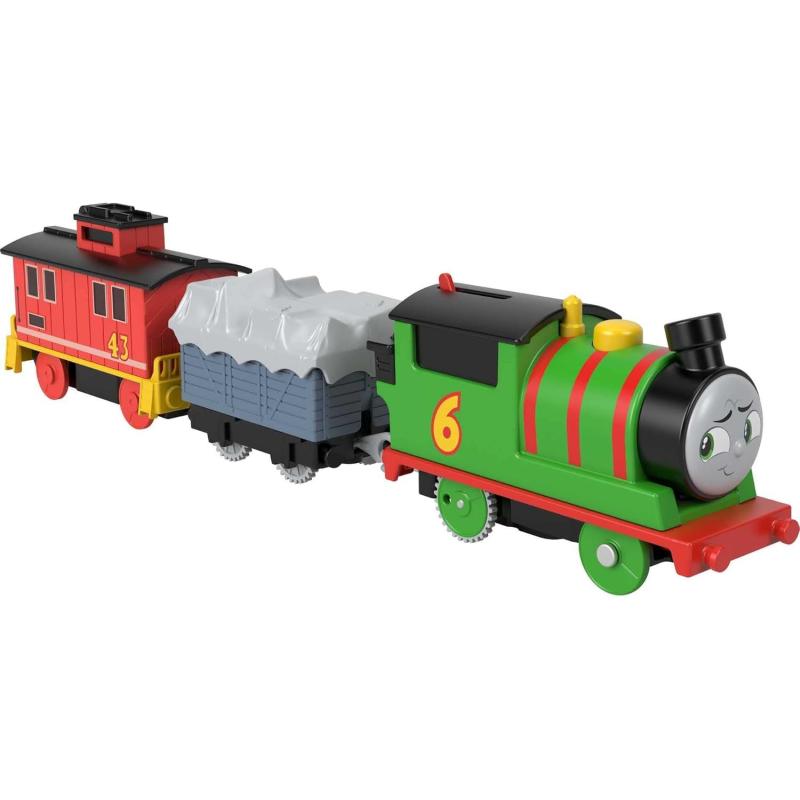 Thomas ampamp Friends Motorized Toy Train Graffiti Percy BatteryPowered Engine with 2 Cargo Cars for Pretend Play Preschool Kids Ages 3 YearsPercy  Bruno