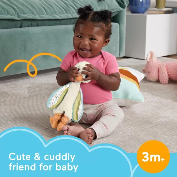 Fisher Price Baby Sensory Toy Snuggle Up Goose Plush with Jingle Sounds for Developmental Play Newborns Ages 3 Months