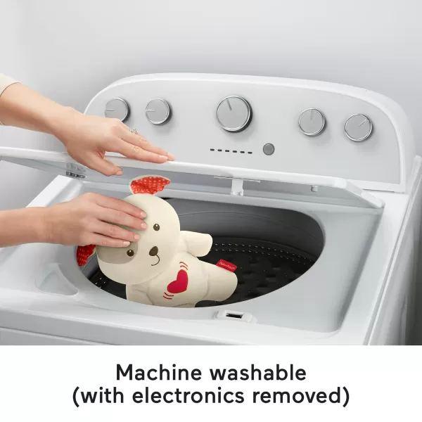 FisherPrice Baby Toy Calming Vibrations Cuddle Soother Musical Plush Dog Sound Machine for Developmental Play Newborns Ages 0 Months