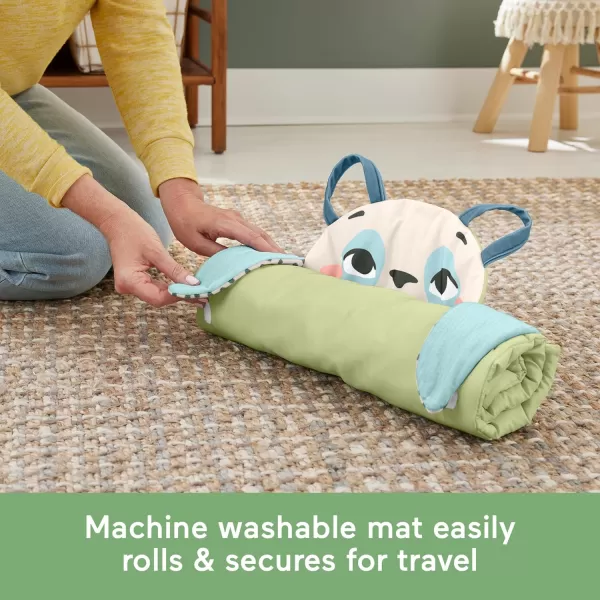 FisherPrice Baby Toy Planet Friends RolyPoly Panda Play Mat Portable Tummy Time Activity for Developmental Play for Newborns Ages 0 Months