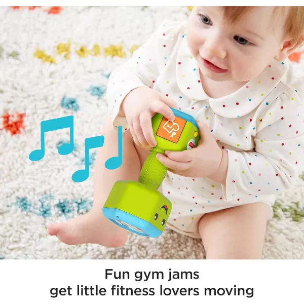 FisherPrice Baby ampamp Toddler Toy Laugh ampamp Learn Countin Reps Dumbbell Rattle with Learning Lights ampamp Music for Infants Ages 6 Months