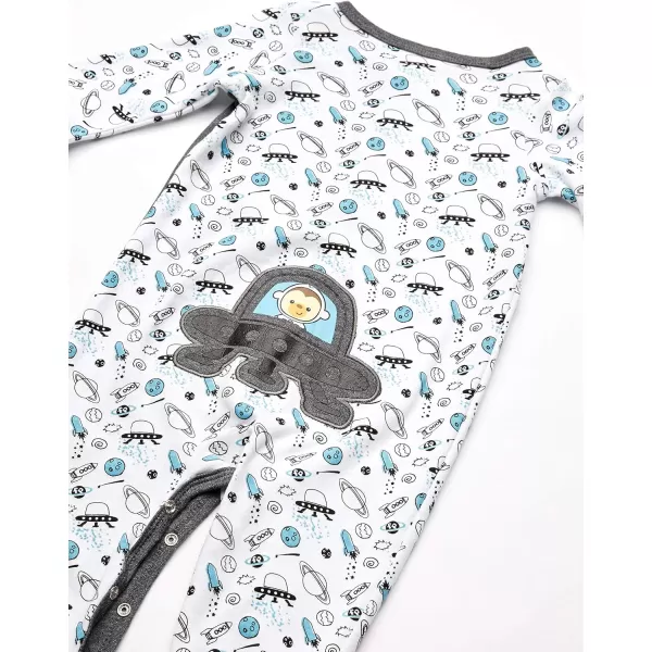 FisherPrice Embroidered OnePiece CoverallGrayWhite