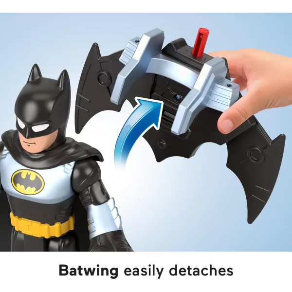 FisherPrice Imaginext DC Super Friends Batman Toy Batglider and XL Figure 10 Inches with Launcher for Pretend Play Kids Ages 3 Years