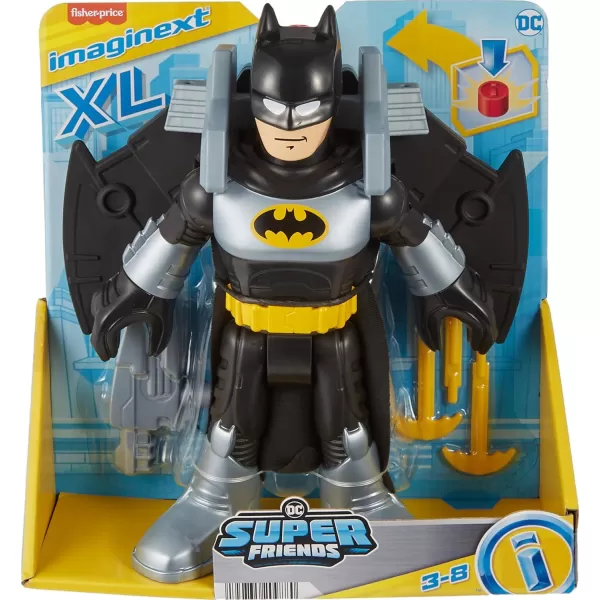 FisherPrice Imaginext DC Super Friends Batman Toy Batglider and XL Figure 10 Inches with Launcher for Pretend Play Kids Ages 3 Years