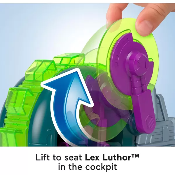 FisherPrice Imaginext DC Super Friends Toy Lex Luthor Spinning Saw Vehicle ampamp Figure Set for Pretend Play Kids Ages 3 Years