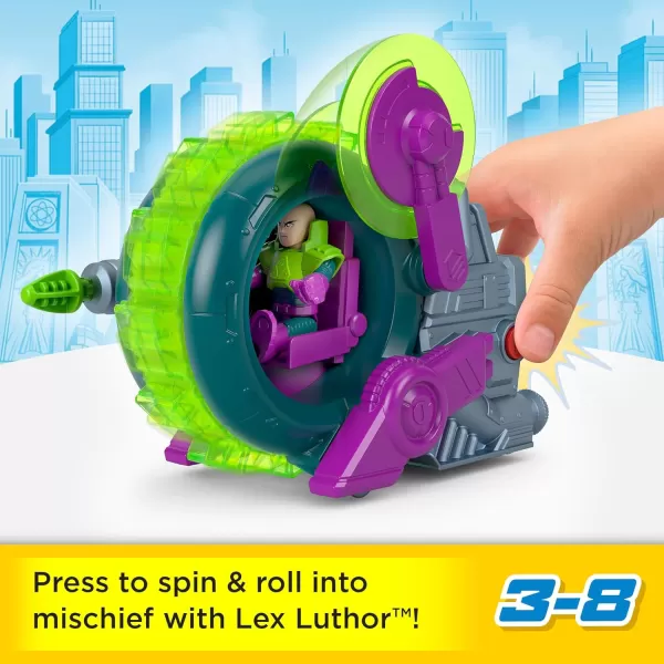 FisherPrice Imaginext DC Super Friends Toy Lex Luthor Spinning Saw Vehicle ampamp Figure Set for Pretend Play Kids Ages 3 Years