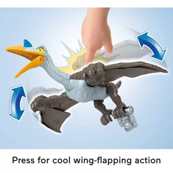 FisherPrice Imaginext Jurassic World Dinosaur Toy Soaring Quetzal Figure Set for Pretend Play Preschool Kids Ages 3 Years