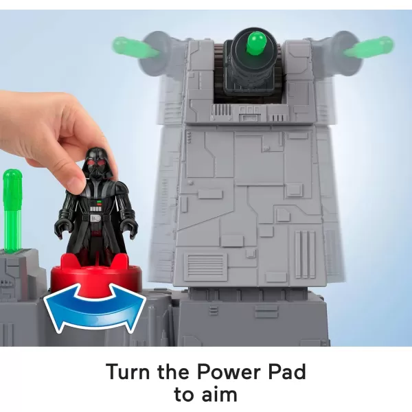 FisherPrice Imaginext Star Wars Toys Death Star Turret Cannon with Darth Vader Metal Character Key for Kids Ages 3 Years