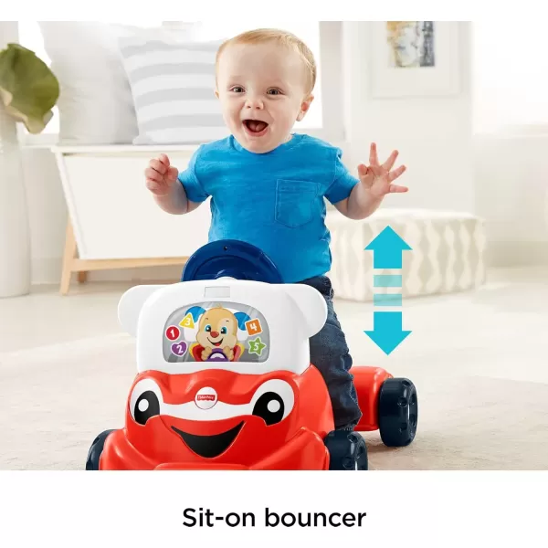 FisherPrice Laugh ampamp Learn 3In1 Smart Car Baby Walker ampamp Toddler RideOn Toy with Smart Stages Learning Content for Ages 9 MonthsStandard