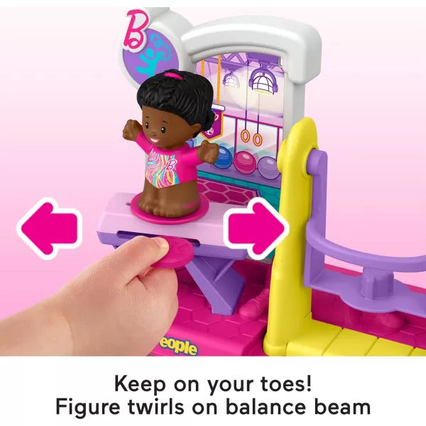 FisherPrice Little People Toddler Toy Barbie You Can Be Anything Gymnast Playset with Figure for Preschool Pretend Play Kids Ages 18 Months