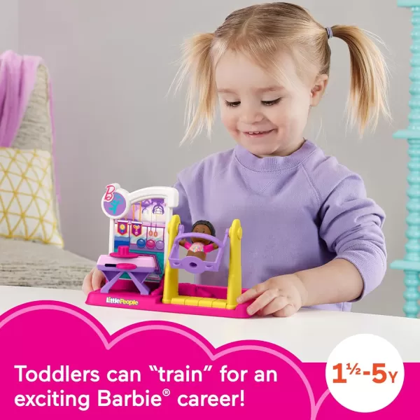FisherPrice Little People Toddler Toy Barbie You Can Be Anything Gymnast Playset with Figure for Preschool Pretend Play Kids Ages 18 Months