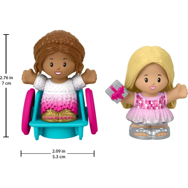 FisherPrice Little People Toddler Toys Barbie Party Figure Set with 2 Characters for Preschool Pretend Play Kids Ages 18 Months