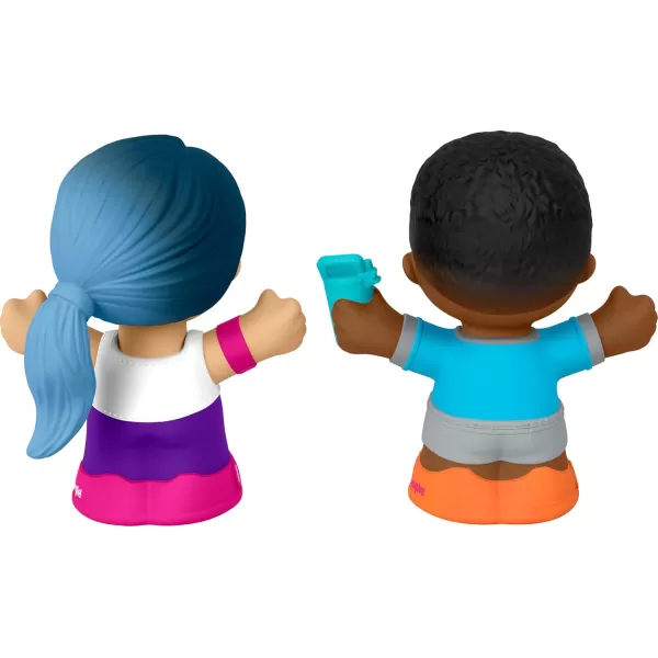 FisherPrice Little People Toddler Toys Barbie Wellness Figure Set with 2 Characters for Preschool Pretend Play Kids Ages 18 Months