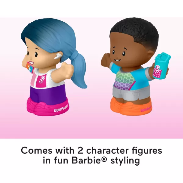 FisherPrice Little People Toddler Toys Barbie Wellness Figure Set with 2 Characters for Preschool Pretend Play Kids Ages 18 Months