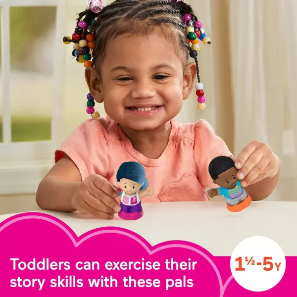 FisherPrice Little People Toddler Toys Barbie Wellness Figure Set with 2 Characters for Preschool Pretend Play Kids Ages 18 Months