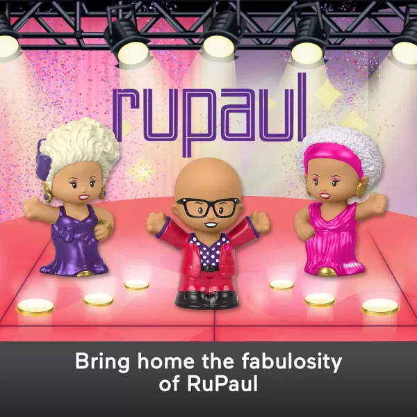 Little People Collector Rupaul Special Edition Set 3 Figures For Adults ampamp Fans in a Display Box
