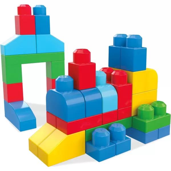 MEGA BLOKS First Builders Toddler Blocks Toy Set Build n Learn Activity Table with 30 Pieces and Storage Pink Ages 1 Years Amazon ExclusiveMulti Color