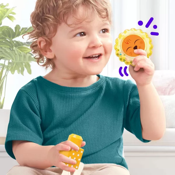 Mega BLOKS FisherPrice Toddler Building Blocks Toy Set Rock n Rattle Safari with 15 Pieces 3 Buildable Animals Ages 1 Years