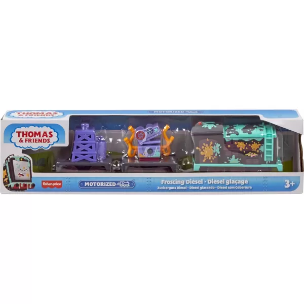 Thomas ampamp Friends Motorized Toy Train Graffiti Percy BatteryPowered Engine with 2 Cargo Cars for Pretend Play Preschool Kids Ages 3 YearsFrosting Diesel