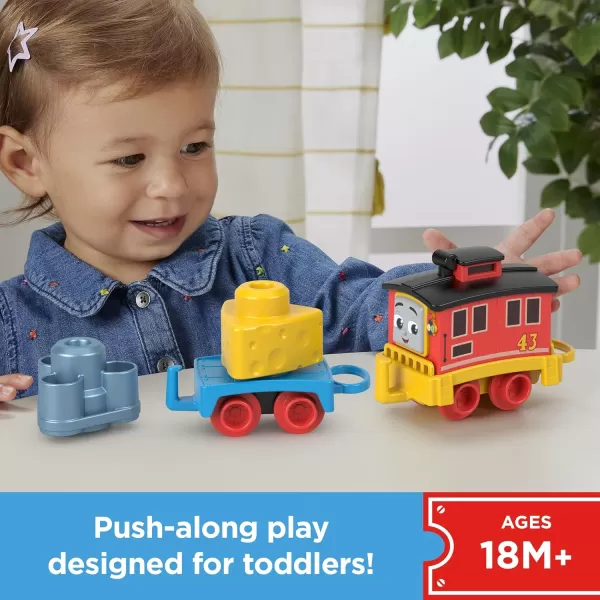 Thomas ampamp Friends Toddler Toy My First Brake Car Bruno PushAlong Vehicle with Stacking Cargo for Preschool Kids Ages 18 MonthsBruno