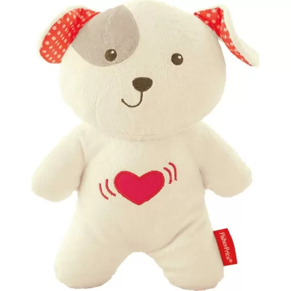 FisherPrice Baby Toy Calming Vibrations Cuddle Soother Musical Plush Dog Sound Machine for Developmental Play Newborns Ages 0 Months