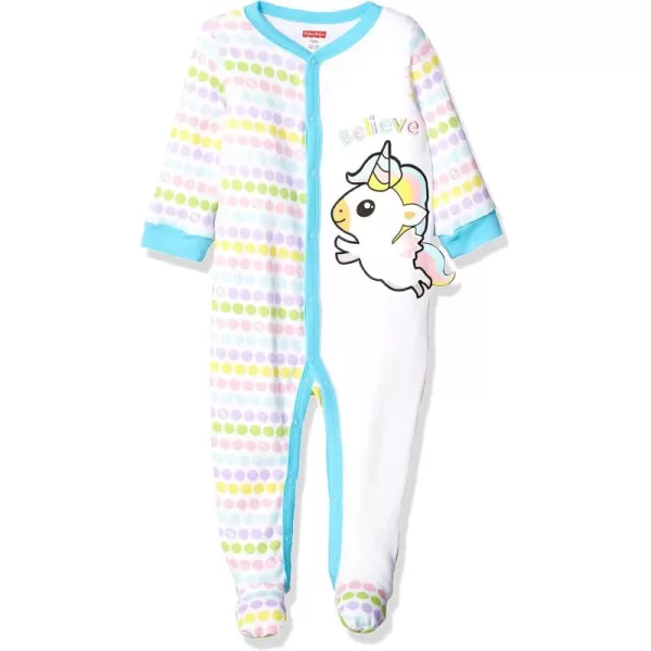 FisherPrice Embroidered OnePiece CoverallWhitePinkBlue