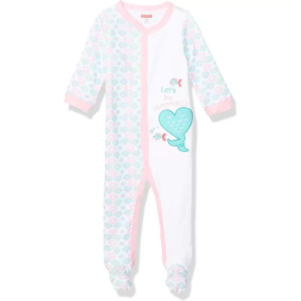 FisherPrice Embroidered OnePiece CoverallWhitePinkPurple