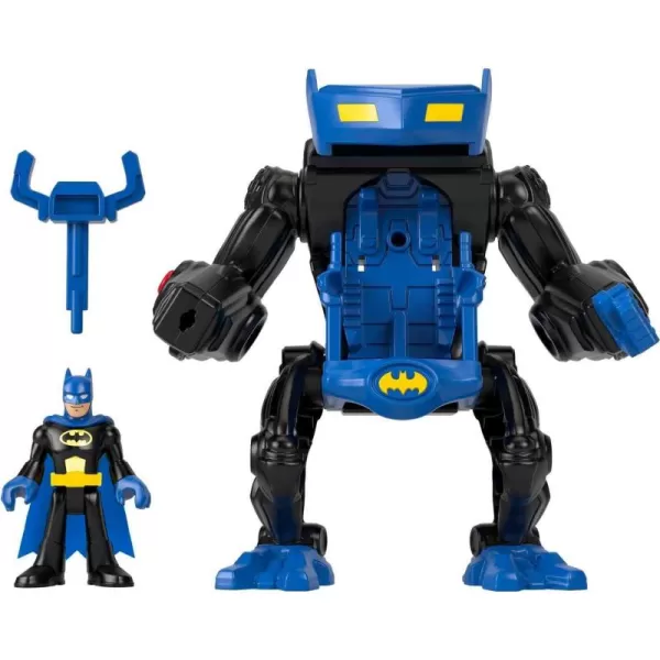 FisherPrice Imaginext DC Super Friends Batman Toy Battling Robot with Poseable Figure ampamp Lights for Pretend Play Kids Ages 3 Years