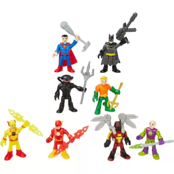FisherPrice Imaginext DC Super Friends Batman Toy SuperHero Showdown Figure Set Superman Aquaman The Flash Preschool Kids Ages 3 Years