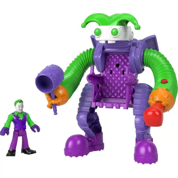 FisherPrice Imaginext DC Super Friends The Joker Toy Battling Robot with Poseable Figure ampamp Lights for Pretend Play Kids Ages 3 Years