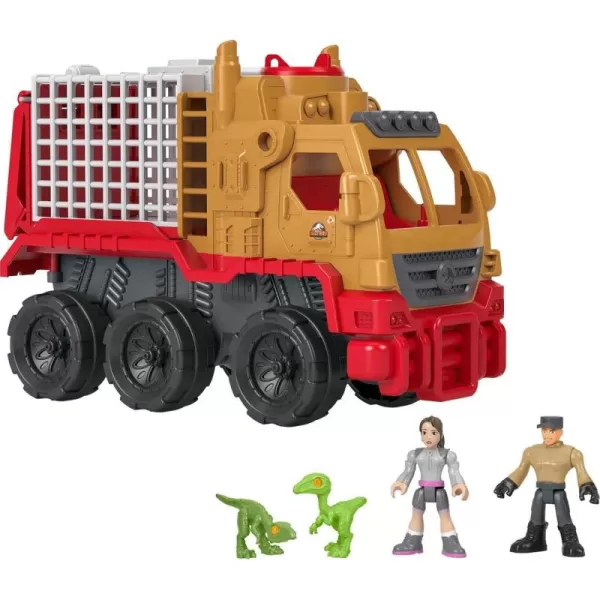 FisherPrice Imaginext Jurassic World Camp Cretaceous Toys Dinosaur Hauler Vehicle ampamp Yaz Poseable Figure for Preschool Kids Ages 3 Years