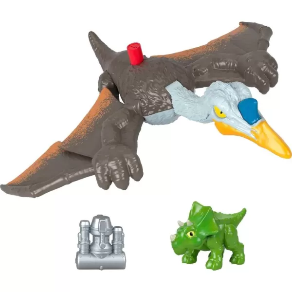 FisherPrice Imaginext Jurassic World Dinosaur Toy Soaring Quetzal Figure Set for Pretend Play Preschool Kids Ages 3 Years