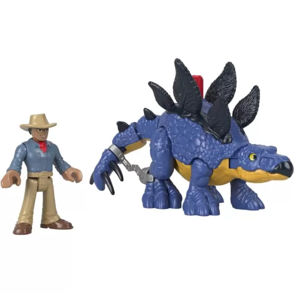 FisherPrice Imaginext Jurassic World Dinosaur Toy Stegosaurus ampamp Dr Alan Grant Figure Set for Pretend Play Preschool Kids Ages 3 Years