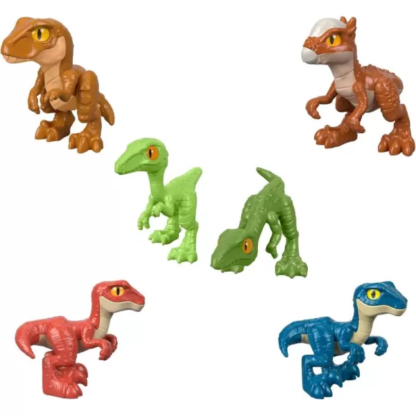FisherPrice Imaginext Jurassic World Dinosaur Toys Hatchlings 6Piece Figure Set for Pretend Play Preschool Kids Ages 3 Years