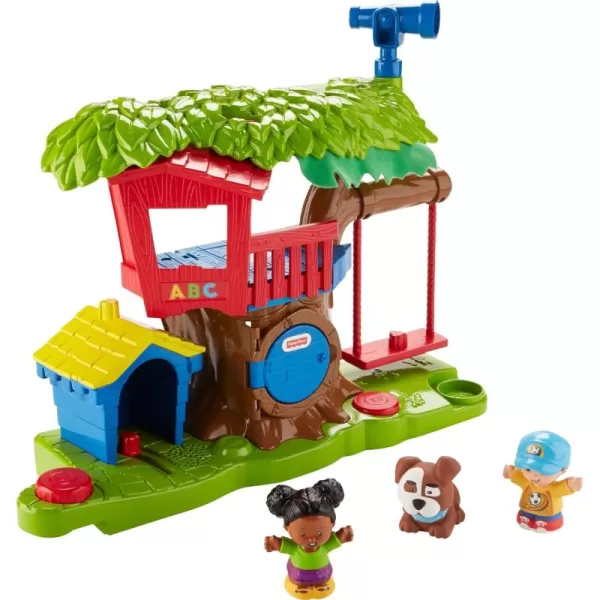 FisherPrice Little People Toddler Musical Toy Swing ampamp Share Treehouse Playset with 3 Figures for Pretend Play Ages 1 Years