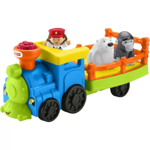 FisherPrice Little People Toddler Toy Train ChooChoo Zoo with Music Sounds and 3 Figures for Pretend Play Ages 1 Years