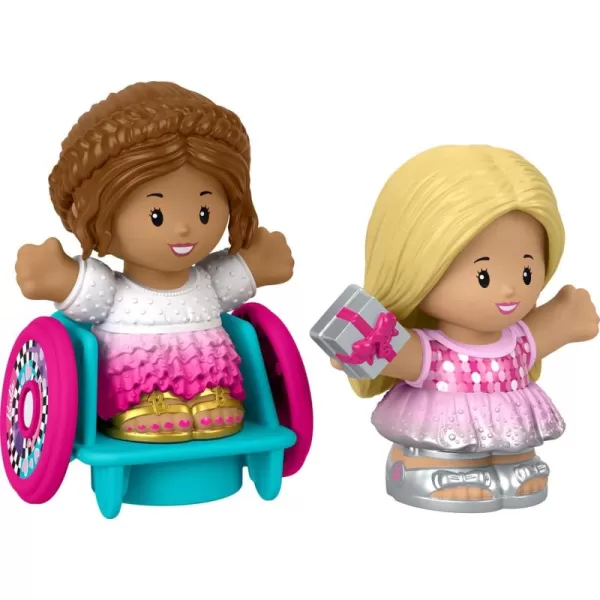 FisherPrice Little People Toddler Toys Barbie Party Figure Set with 2 Characters for Preschool Pretend Play Kids Ages 18 Months