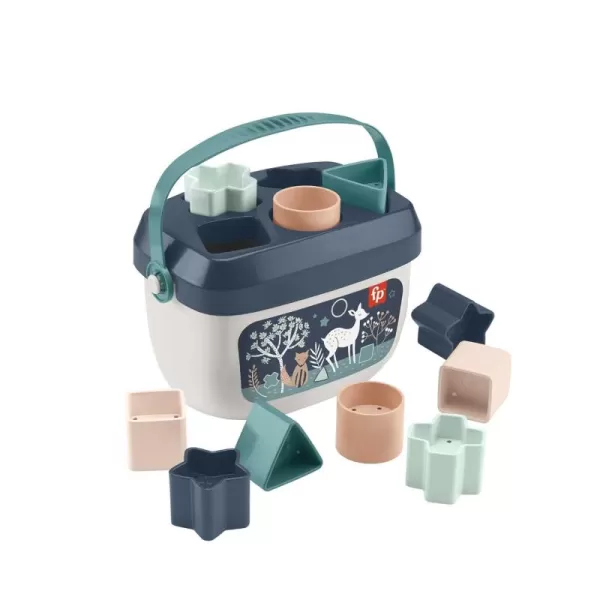 FisherPrice Stacking Toy Babys First Blocks Set of 10 Shapes for Sorting Play for Infants Ages 6 Months Navy FawnBlocks