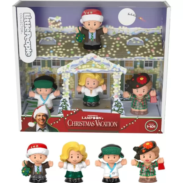 Little People Collector National Lampoons Christmas Vacation Movie Special Edition Set for Adults ampamp Fans 4 Figures in Display Package