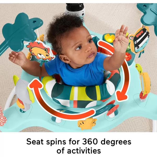 imageFisherPrice Baby Bouncer Activity Center Blooming Fun Jumperoo with Music Lights and Developmental Toys for InfantsColorful Jumperoo