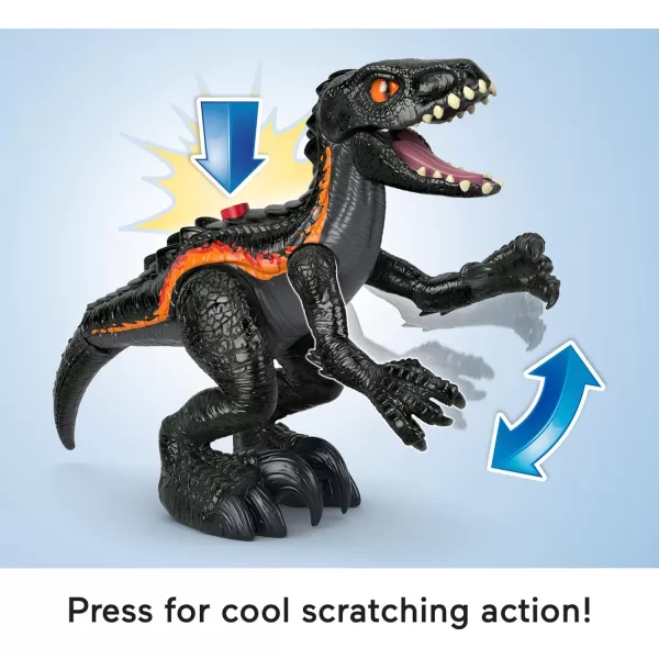 imageFisherPrice Imaginext Jurassic World Dinosaur Toy Indoraptor with Scratching Action ampamp Accessories for Pretend Play Kids Ages 3 Years