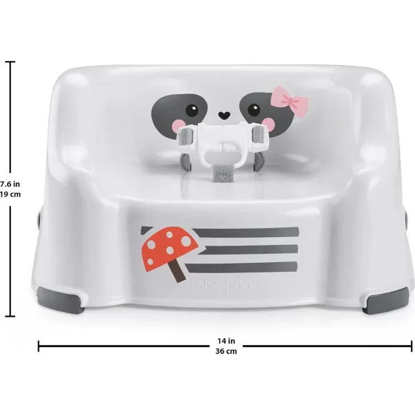 imageFisherPrice Toddler Booster Seat Simple Clean ampamp Comfort Raccoon Chair for Dining Table ampamp Travel with Baby Contoured SeatRaccoon