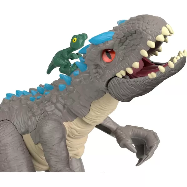 imageFisherPrice Imaginext Jurassic World Dinosaur Toy Thrashing Indominus Rex Figure Set for Pretend Play Preschool Kids Ages 3 Years