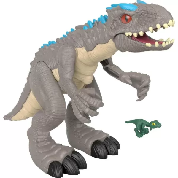 imageFisherPrice Imaginext Jurassic World Dinosaur Toy Thrashing Indominus Rex Figure Set for Pretend Play Preschool Kids Ages 3 Years