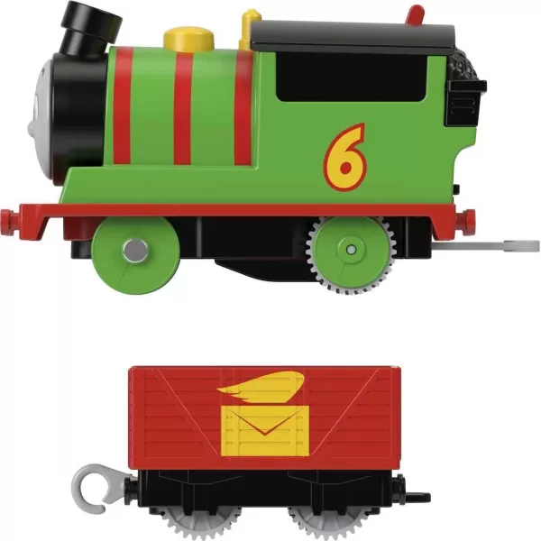 imageThomas ampamp Friends Motorized Toy Train Percy BatteryPowered Engine with Tender for Pretend Play Preschool Kids Ages 3 YearsMulticolor