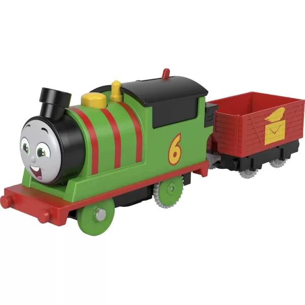 imageThomas ampamp Friends Motorized Toy Train Percy BatteryPowered Engine with Tender for Pretend Play Preschool Kids Ages 3 YearsMulticolor