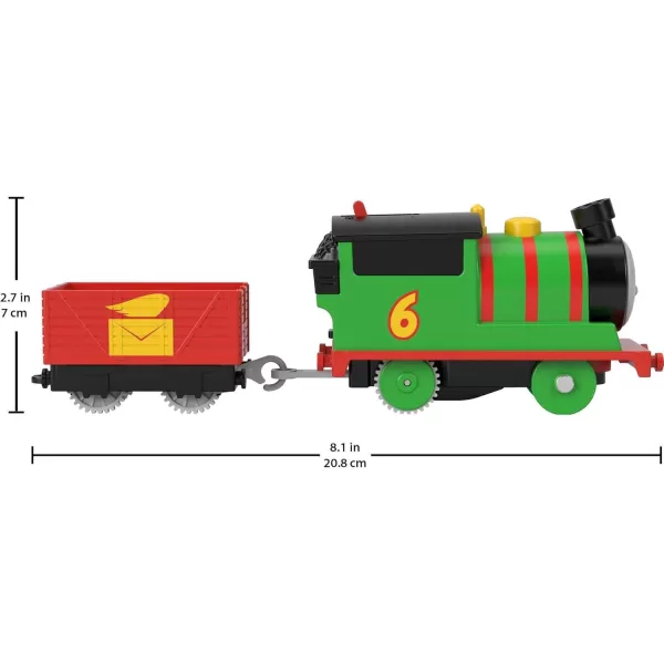 imageThomas ampamp Friends Motorized Toy Train Percy BatteryPowered Engine with Tender for Pretend Play Preschool Kids Ages 3 YearsMulticolor