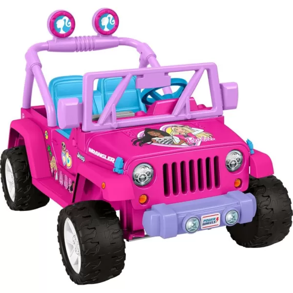 imagePower Wheels Barbie Jeep Wrangler RideOn Toy with Music BatteryPowered Preschool Toy MultiTerrain Traction Seats 2 Ages 3 YearsBarbie Jeep