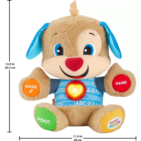 imageFisherPrice Baby Learning Toy Laugh ampamp Learn Smart Stages Puppy Musical Plush with Lights ampamp Educational Songs for Infants Ages 6 MonthsPuppy  Blue